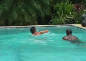 Pool Side Brazilian Sex Orgy